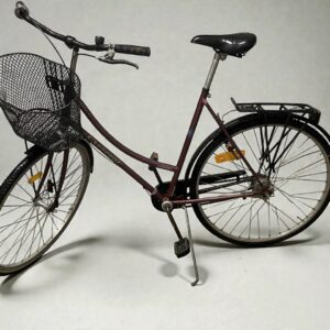 Lila Crescent Damcykel med Korg